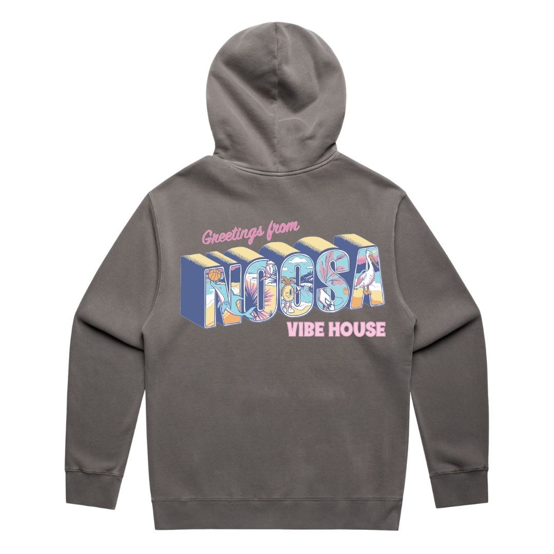 GREETINGS FROM NOOSA FLEECE - FADED GREY